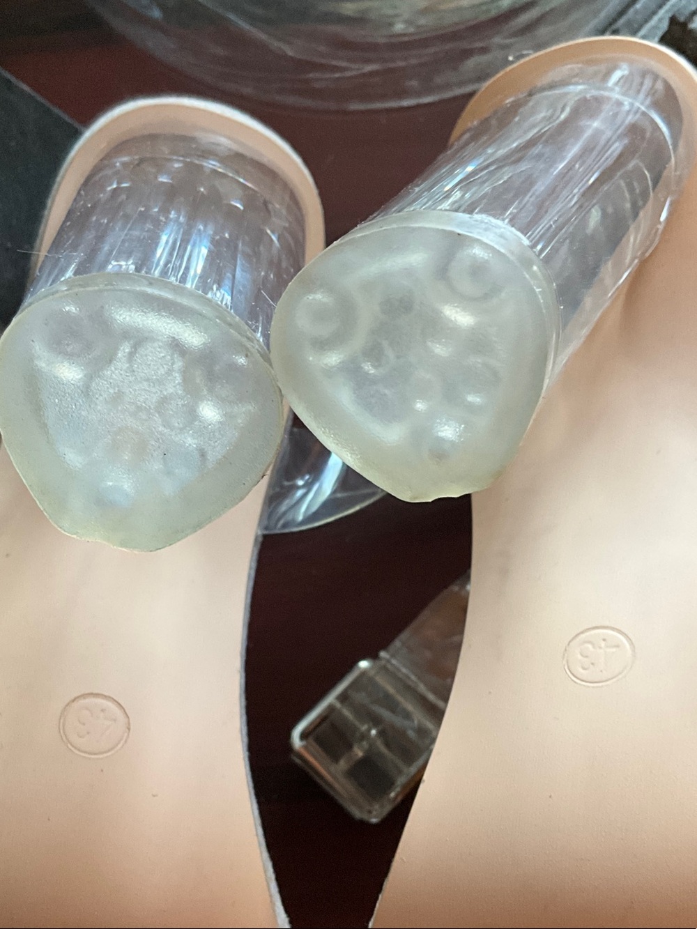 Clear PVC Block Heel Sandals - Transparent - Picture 7 of 7